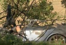 Vīrietis un divi bērni gājuši bojā, dzīvi sadegot Tesla automašīnā pēc avārijas
