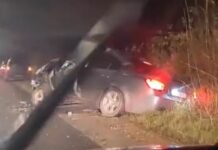 Smaga frontālā sadursme Rīgā, iesaistīts BMW – VIDEO