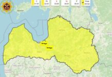 Izplatīts brīdinājums par laiku tuvākajās stundās