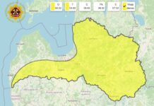 Izplatīts brīdinājums par laiku naktī uz trešdienu