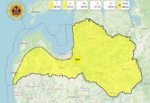 Izplatīts brīdinājums par laiku naktī uz ceturtdienu un no rīta